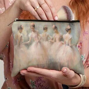 Beautiful Ballerina Ballet Dancers Canvas Cosmetic Bag (BRAND-NEW!)